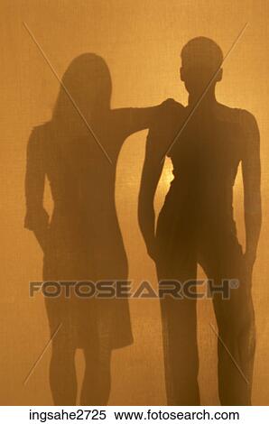 Stock Photography - Silhouettes of two women . Fotosearch