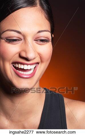 Smiling woman View Large Photo Image Stock Photo - Smiling woman . Fotosearch