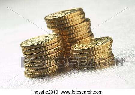 Stock Photo - Three stacks of coins a82. Fotosearch