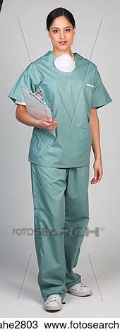 woman in hospital scrubs View Large Photo Image Stock Image - woman in hospital scrubs . Fotosearch