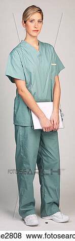 woman in hospital scrubs View Large Photo Image Stock Photo - woman in hospital scrubs . Fotosearch