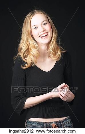 Woman in jeans View Large Photo Image Stock Image - Woman in jeans . Fotosearch