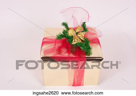 Wrapped Christmas present View Large Photo Image Stock Image - Wrapped Christmas present . Fotosearch