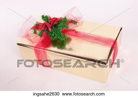 Wrapped Christmas present  View Large Photo Image Stock Image - Wrapped Christmas present . Fotosearch