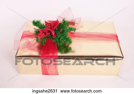 Wrapped Christmas present View Large Photo Image Stock Image - Wrapped Christmas present . Fotosearch