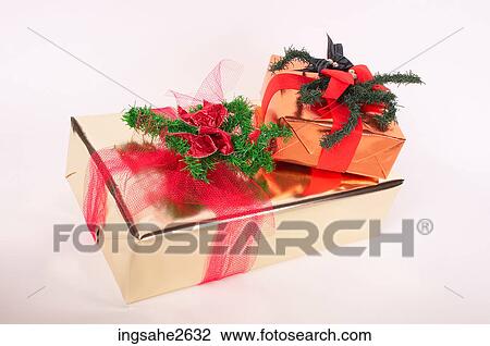 Wrapped Christmas present View Large Photo Image Stock Image - Wrapped Christmas present . Fotosearch