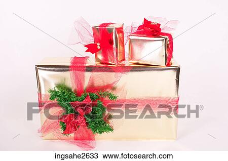Wrapped Christmas present View Large Photo Image Stock Image - Wrapped Christmas present . Fotosearch