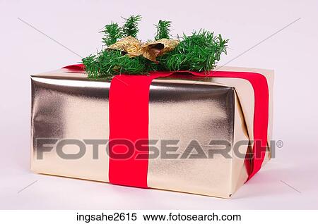 Wrapped Christmas present View Large Photo Image Stock Photography - Wrapped Christmas present . Fotosearch
