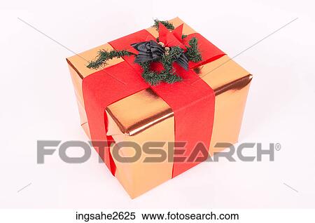 Stock Photography - Wrapped Christmas present . Fotosearch