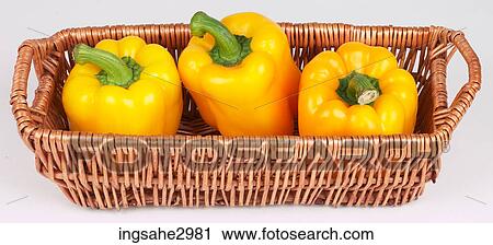 yellow peppers in basket View Large Photo Image Stock Image - yellow peppers in basket . Fotosearch