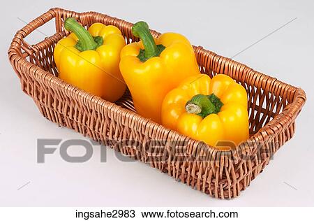 yellow peppers in basket View Large Photo Image Stock Image - yellow peppers in basket . Fotosearch