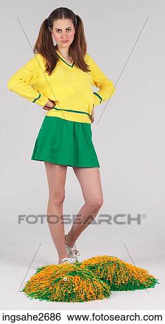 Stock Photograph - Young female cheerleader . Fotosearch