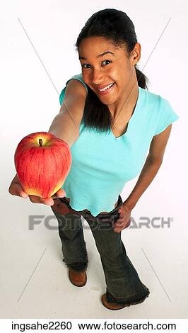 Stock Image - young woman ready for school . Fotosearch