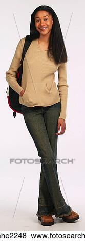 young woman ready for school View Large Photo Image Stock Photo - young woman ready for school . Fotosearch