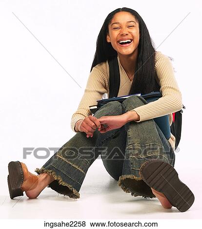 young woman ready for school View Large Photo Image Stock Photo - young woman ready for school . Fotosearch