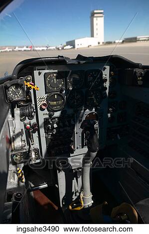 Airplane cockpit View Large Photo Image Stock Image - Airplane cockpit . Fotosearch
