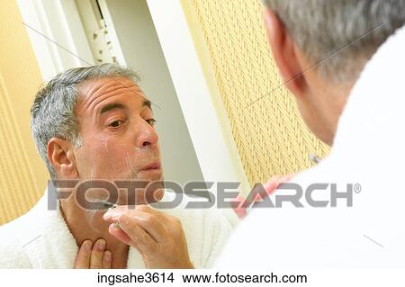 Business man shaving View Large Photo Image Picture - Business man shaving . Fotosearch