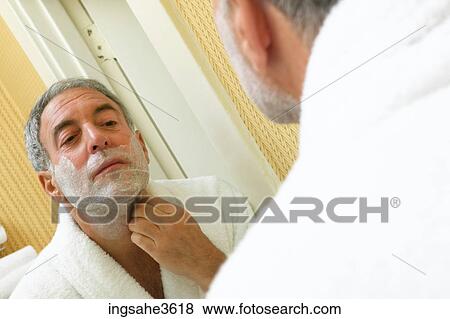 Stock Photo - Business man shaving . Fotosearch