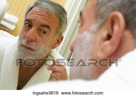 Stock Photograph - Business man shaving . Fotosearch