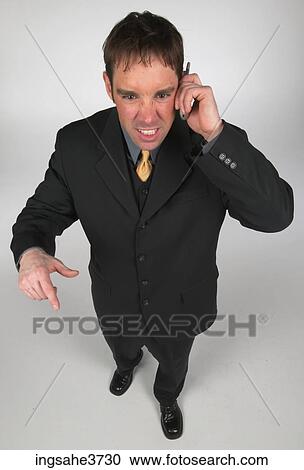 Stock Image - Businessman talking . Fotosearch