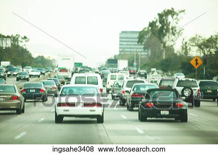 Cars on highway View Large Photo Image Stock Photo - Cars on highway . Fotosearch