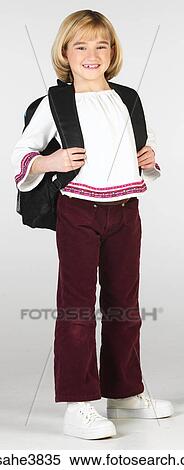 Caucasian blonde girl carrying a backpack View Large Photo Image Stock Photography - Caucasian blonde girl carrying a backpack. Fotosearch