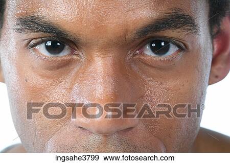 Close up of face of man View Large Photo Image Stock Photo - Close up of face of man . Fotosearch