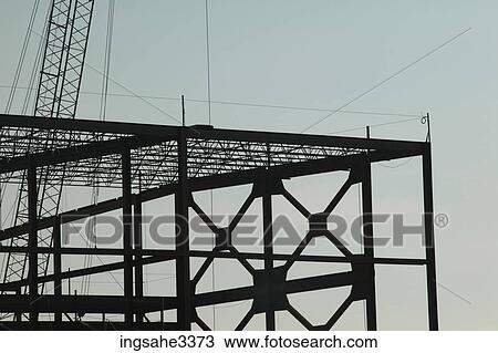 Construction crane and girders View Large Photo Image Stock Image - Construction crane and girders . Fotosearch