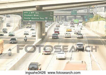 Highway with cars View Large Photo Image Stock Photograph - Highway with cars . Fotosearch