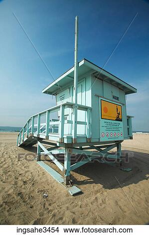Lifeguard house on deserted beach View Large Photo Image Picture - Lifeguard house on deserted beach . Fotosearch