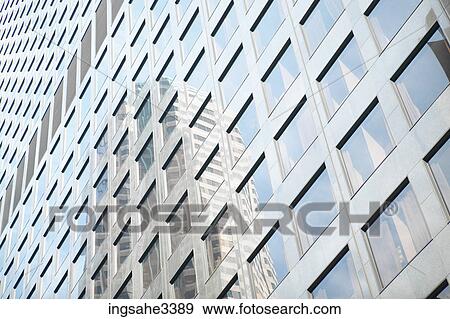 Reflection in building window View Large Photo Image Stock Photo - Reflection in building window . Fotosearch