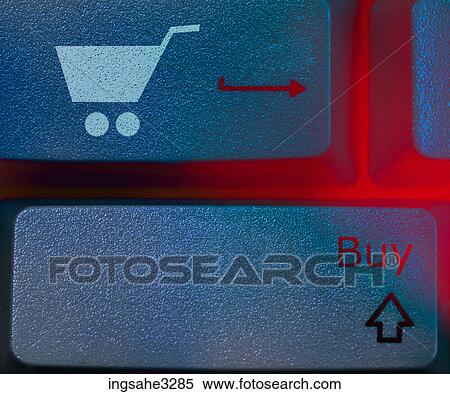 Shopping cart and buy button View Large Photo Image Stock Photography - Shopping cart and buy button . Fotosearch