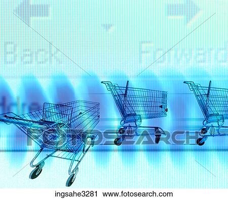 Shopping carts on computer screen View Large Photo Image Stock Image - Shopping carts on computer screen . Fotosearch