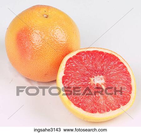 Stock Image - sliced grapefruit . Fotosearch
