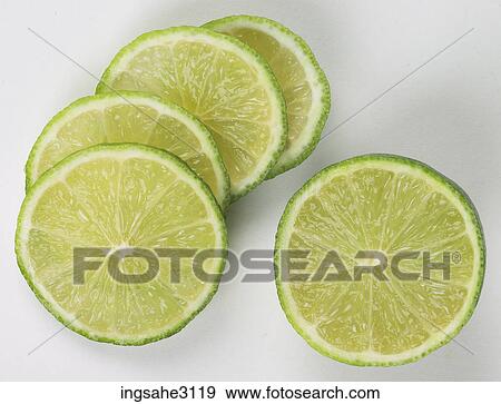 Stock Photo - slices of lime . Fotosearch