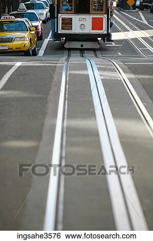 Stock Photograph - Taxis and trolleys . Fotosearch