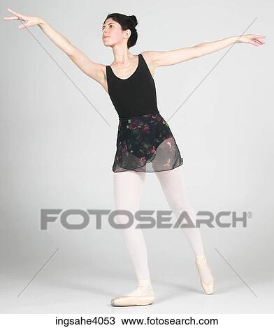 Ballerina in a ballet pose View Large Photo Image Stock Image - Ballerina in a ballet pose . Fotosearch