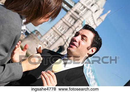 Businesspeople having discussion View Large Photo Image Stock Photo - Businesspeople having discussion . Fotosearch