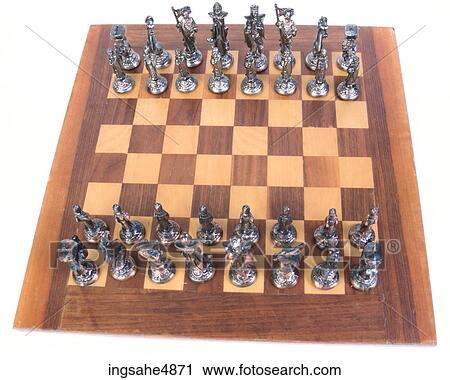 Chess set with board View Large Photo Image Stock Image - Chess set with board . Fotosearch