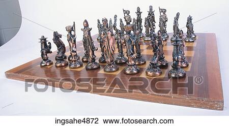 Chess set with board View Large Photo Image Stock Image - Chess set with board . Fotosearch