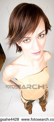 Close-up of woman's face View Large Photo Image Stock Photo - Close-up of woman's face . Fotosearch