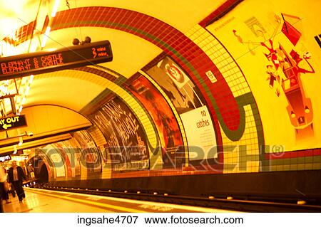London Underground station View Large Photo Image Stock Photo - London Underground station . Fotosearch