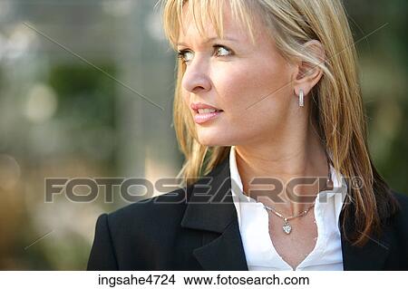 Picture - Nervous businesswoman . Fotosearch