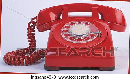Old style red phone  View Large Photo Image Stock Photo - Old style red phone . Fotosearch