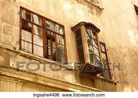 Old windows in house View Large Photo Image Stock Photograph - Old windows in house . Fotosearch