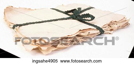Stock Photography - Papers tied together . Fotosearch