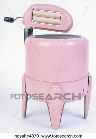 Stock Photography Of Pink Old Fashioned Washing Machine Ingsahe4870 Pink Old Fashioned Washing Machine