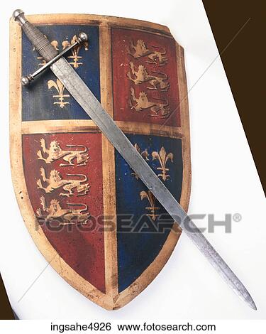 Stock Photograph - Shield and sword . Fotosearch