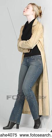 Woman in an overcoat View Large Photo Image Stock Photography - Woman in an overcoat . Fotosearch