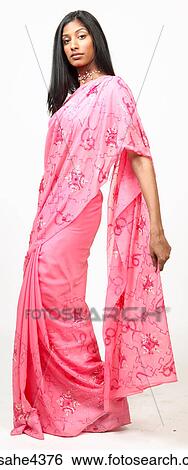 Woman in pink sari View Large Photo Image Stock Photograph - Woman in pink sari. Fotosearch